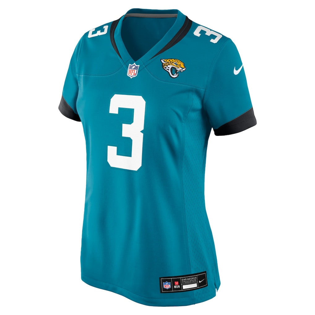 Jakobi Meyers 3 Jacksonville Jaguars Women's Team Game Jersey - Teal