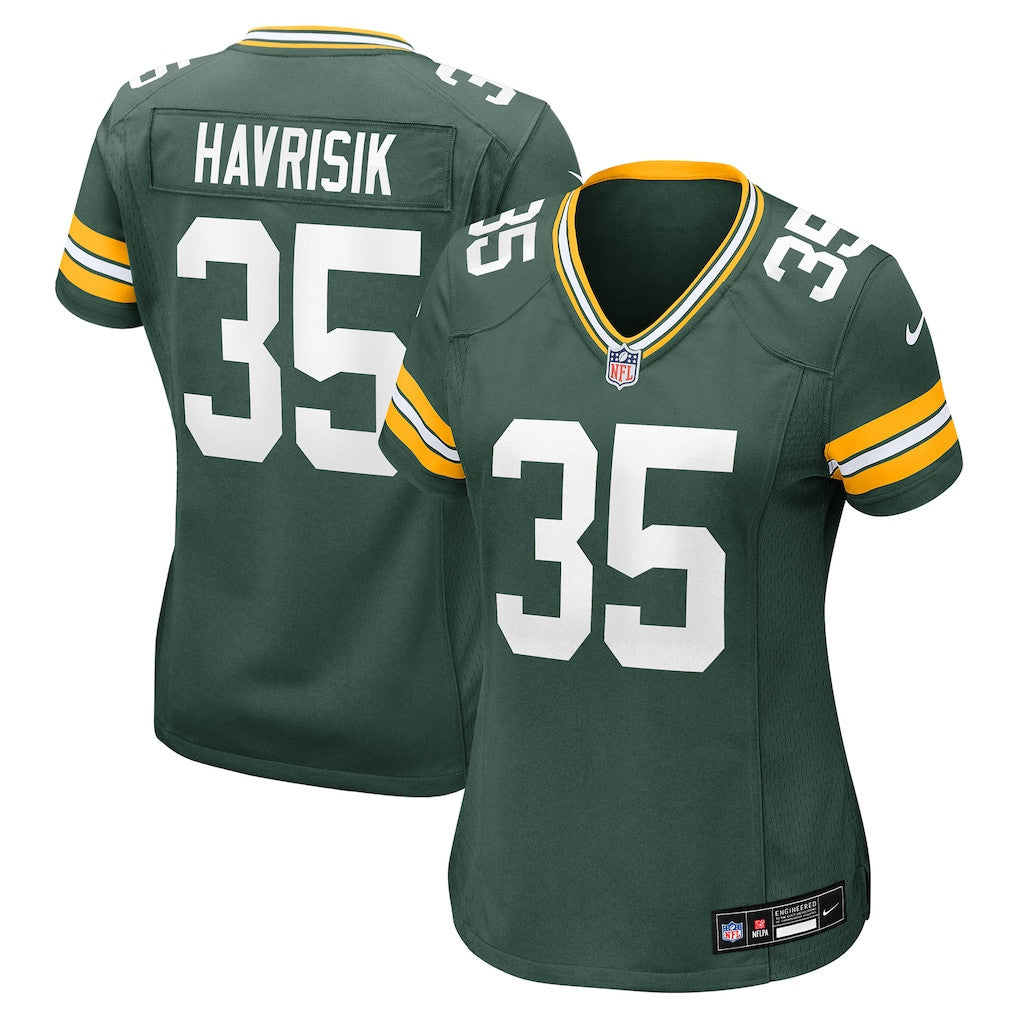 Lucas Havrisik 35 Green Bay Packers Women's Team Game Jersey - Green
