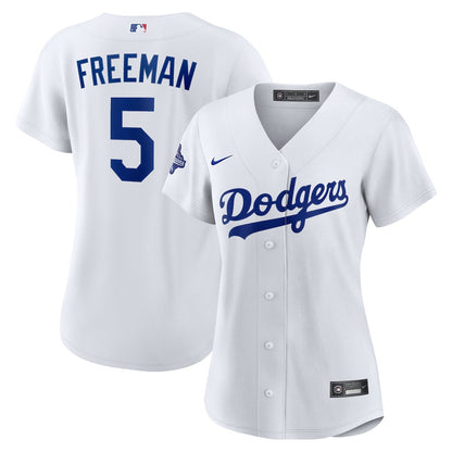 Freddie Freeman 5 Los Angeles Dodgers Women's 2025 World Series Champions Home Jersey - White