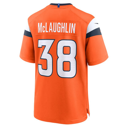 Jaleel McLaughlin 38 Denver Broncos Team Game Men Jersey - Orange
