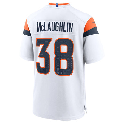 Jaleel McLaughlin 38 Denver Broncos Game Men Jersey - White