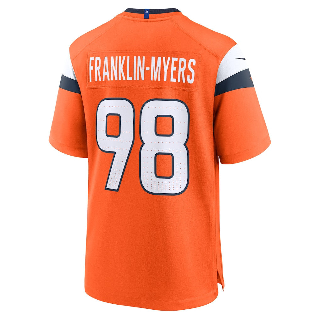 John Franklin-Myers 98 Denver Broncos Team Game Men Jersey - Orange
