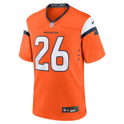 Devon Key 26 Denver Broncos Team Game Men Jersey - Orange