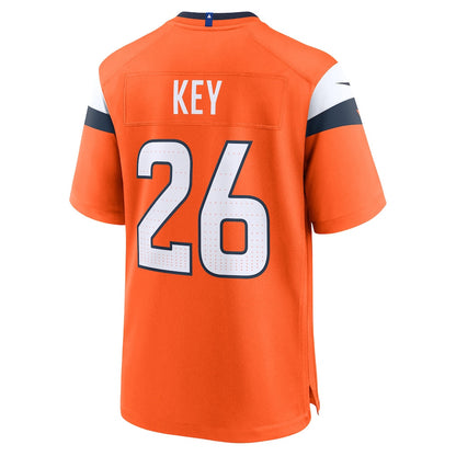 Devon Key 26 Denver Broncos Team Game Men Jersey - Orange