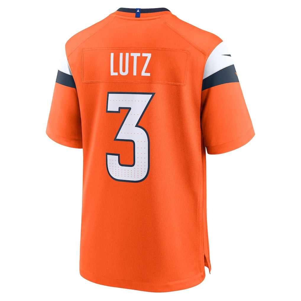 Wil Lutz 3 Denver Broncos Team Game Men Jersey - Orange