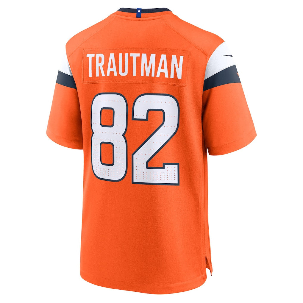 Adam Trautman 82 Denver Broncos Team Game Men Jersey - Orange