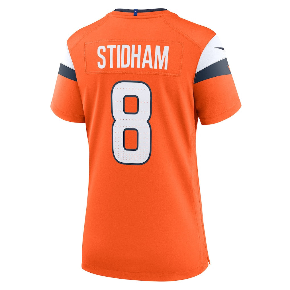 Jarrett Stidham 8 Denver Broncos Women's Team Game Jersey - Orange