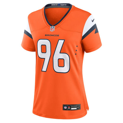 Eyioma Uwazurike 96 Denver Broncos Women's Team Game Jersey - Orange