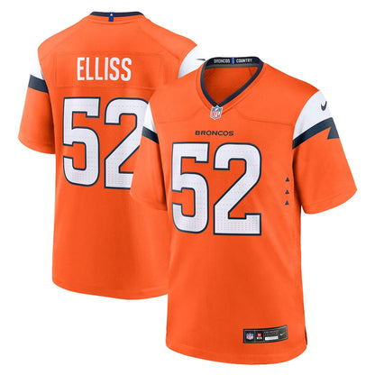 Jonah Elliss 52 Denver Broncos Team Game Men Jersey - Orange