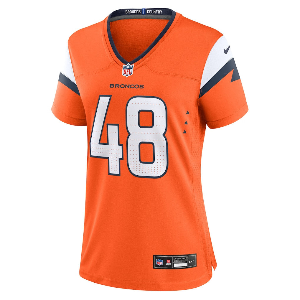 Mitchell Fraboni 48 Denver Broncos Women's Team Game Jersey - Orange