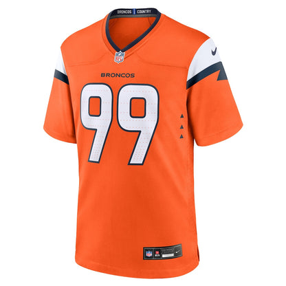 Zach Allen 99 Denver Broncos Team Game Men Jersey - Orange