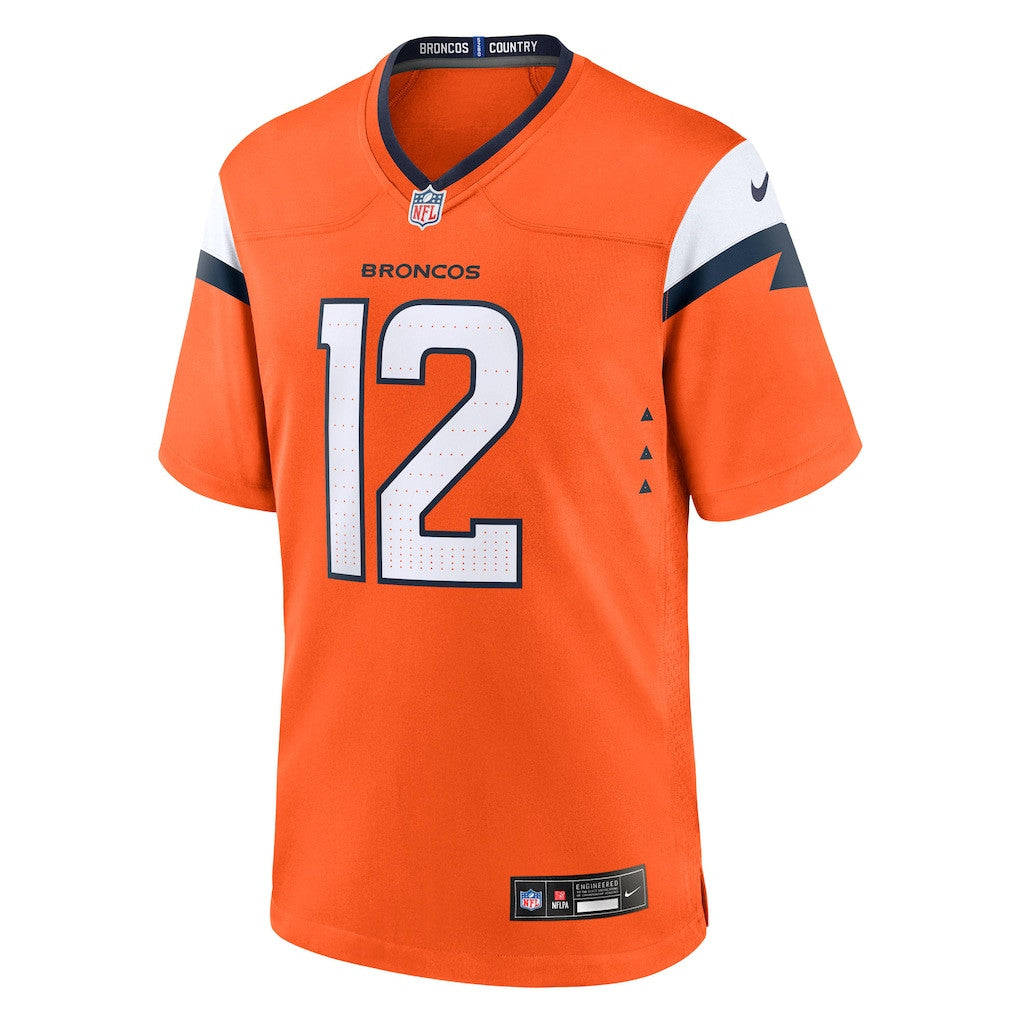 RJ Harvey 12 Denver Broncos Team Game Men Jersey - Orange