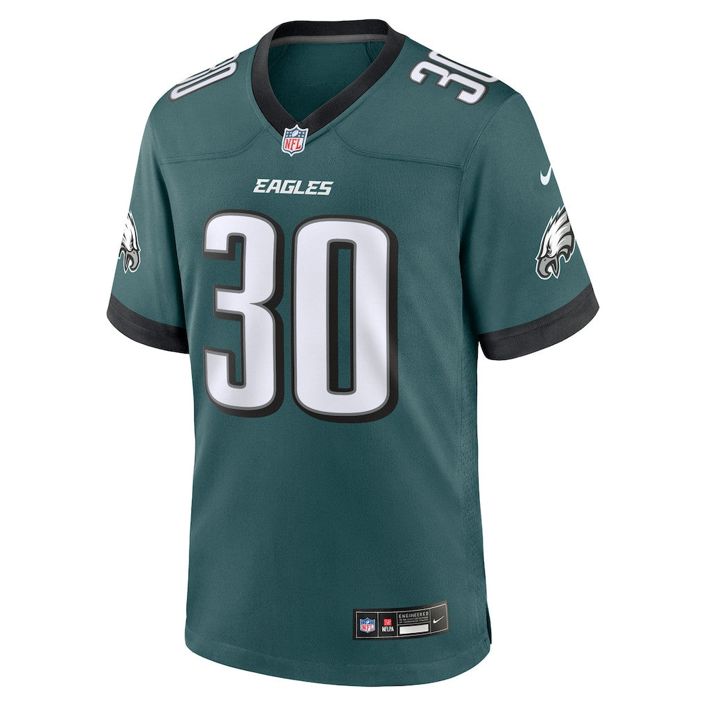 Jihaad Campbell 30 Philadelphia Eagles Game Men Jersey - Midnight Green