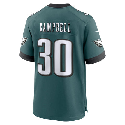Jihaad Campbell 30 Philadelphia Eagles Game Men Jersey - Midnight Green