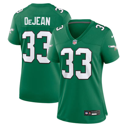 Cooper DeJean 33 Philadelphia Eagles Women's Alternate Game Jersey - Kelly Green