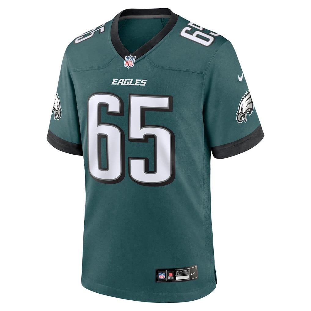 Lane Johnson 65 Philadelphia Eagles Team Game Men Jersey - Midnight Green