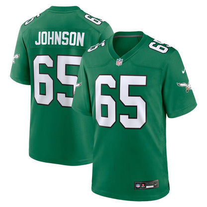 Lane Johnson 65 Philadelphia Eagles Alternate Game Men Jersey - Kelly Green