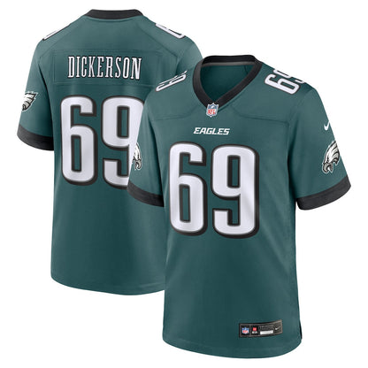Landon Dickerson 69 Philadelphia Eagles Team Game Men Jersey - Midnight Green