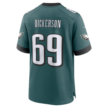 Landon Dickerson 69 Philadelphia Eagles Team Game Men Jersey - Midnight Green