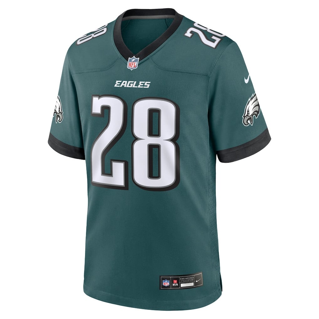 Will Shipley 28 Philadelphia Eagles Team Game Men Jersey - Midnight Green