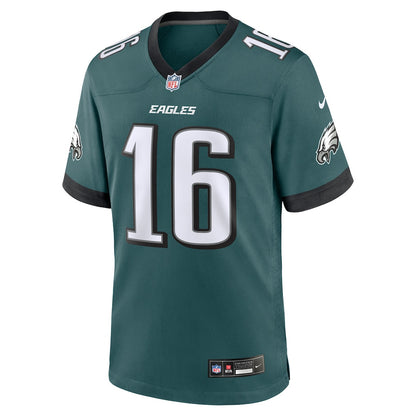 Tanner McKee 16 Philadelphia Eagles Team Game Men Jersey - Midnight Green