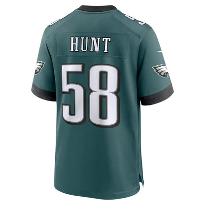 Jalyx Hunt 58 Philadelphia Eagles Team Game Men Jersey - Midnight Green