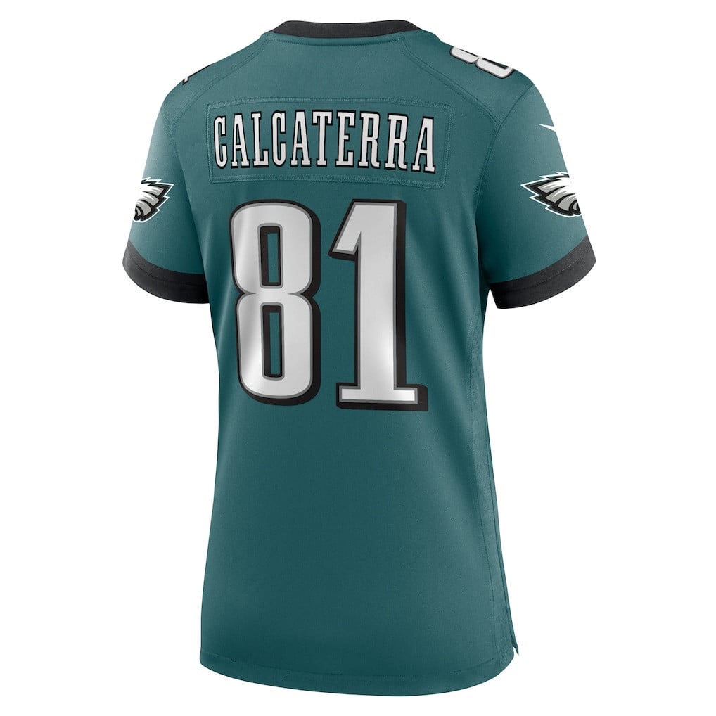 Grant Calcaterra 81 Philadelphia Eagles Women's Team Game Jersey - Midnight Green