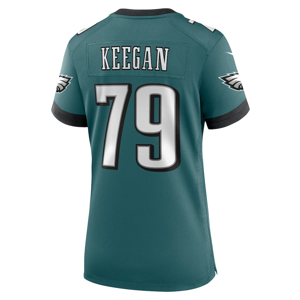 Trevor Keegan 79 Philadelphia Eagles Women's Team Game Jersey - Midnight Green