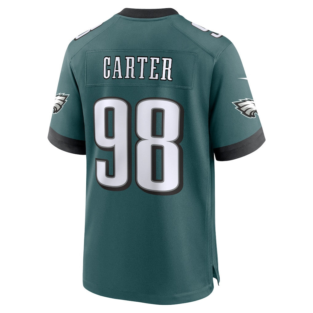 Jalen Carter 98 Philadelphia Eagles Team Game Men Jersey - Midnight Green