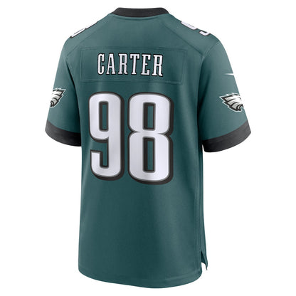 Jalen Carter 98 Philadelphia Eagles Team Game Men Jersey - Midnight Green