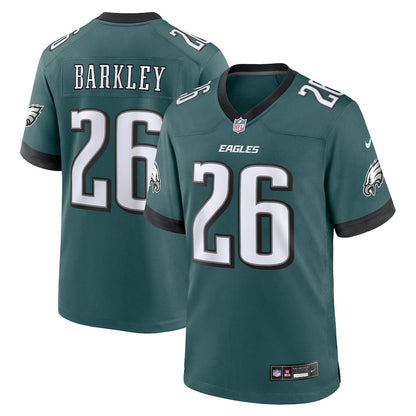 Saquon Barkley 26 Philadelphia Eagles Game Player Men Jersey - Midnight Green