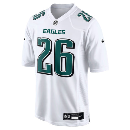 Saquon Barkley 26 Philadelphia Eagles Fashion Game Men Jersey - Tundra White