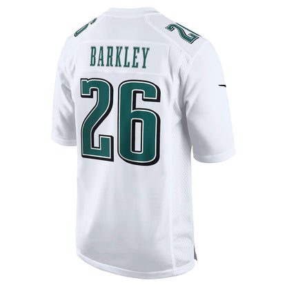 Saquon Barkley 26 Philadelphia Eagles Fashion Game Men Jersey - Tundra White