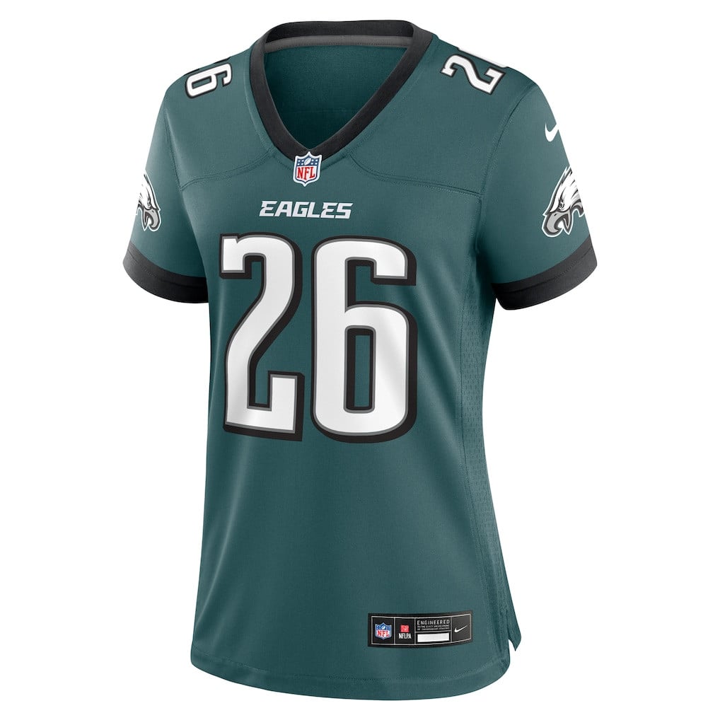 Saquon Barkley 26 Philadelphia Eagles Women's Game Player Jersey - Midnight Green