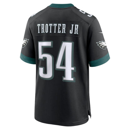 Jeremiah Trotter Jr. 54 Philadelphia Eagles Alternate Player Game Men Jersey - Black