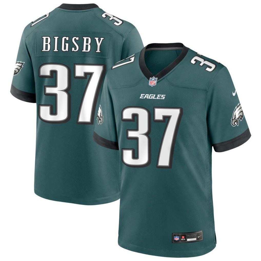 Tank Bigsby 37 Philadelphia Eagles Game Men Jersey - Midnight Green