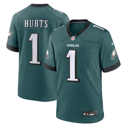 Jalen Hurts 1 Philadelphia Eagles Team Game Men Jersey - Midnight Green