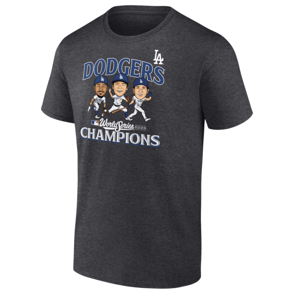 Los Angeles Dodgers 2025 World Series Champions Appeal Play T-Shirt Ready T-Shirt - Heather Charcoal