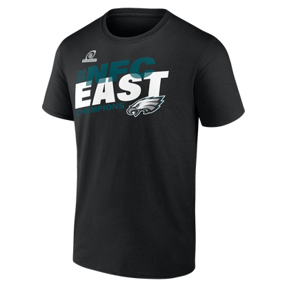 Philadelphia Eagles 2025 NFC East Division Champions Conquer T-Shirt - Black