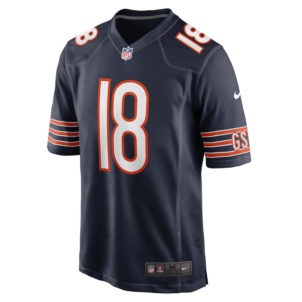 Caleb Williams 18 Chicago Bears Team Game Men Jersey - Navy