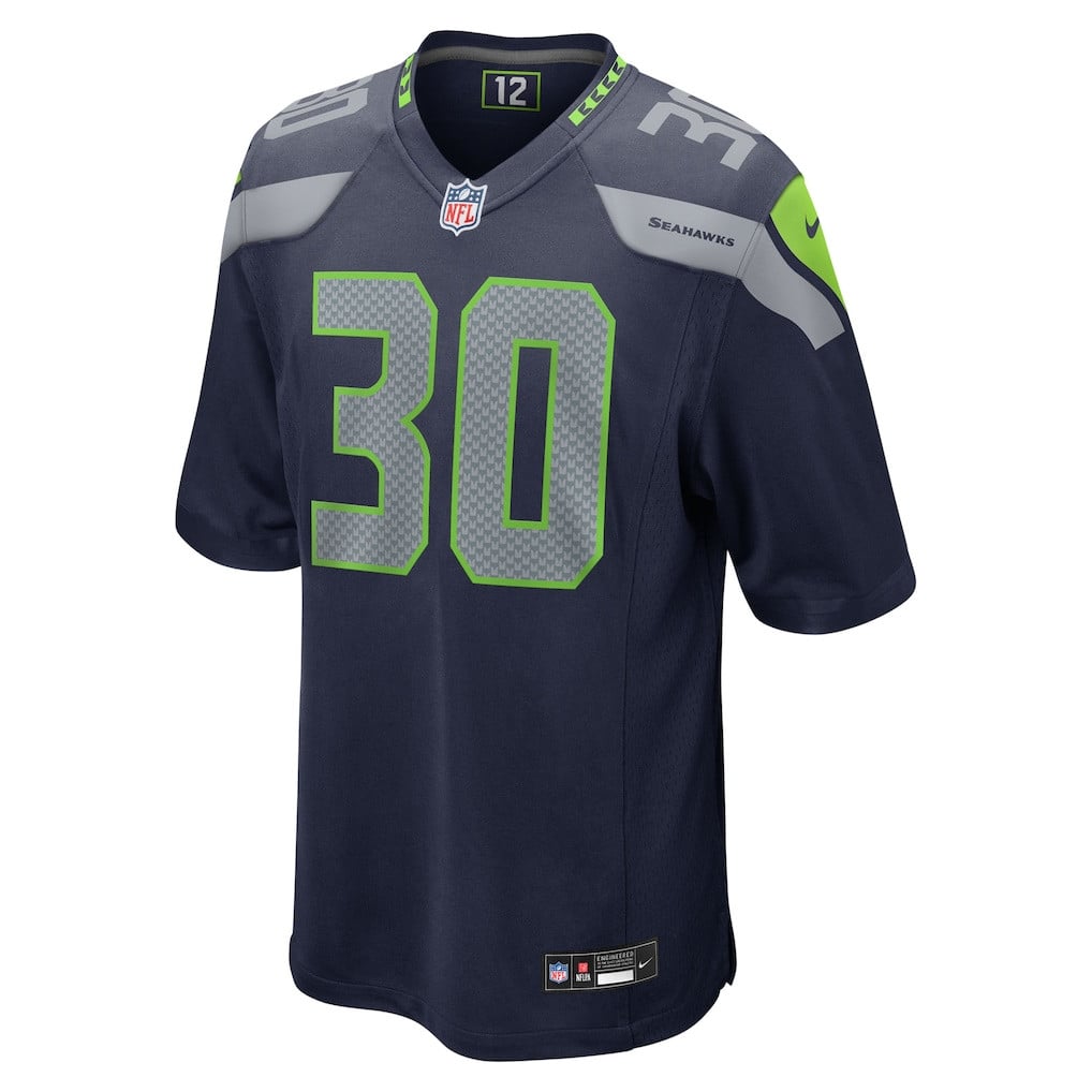 Cam Akers 30 Seattle Seahawks Team Game Men Jersey - College Navy