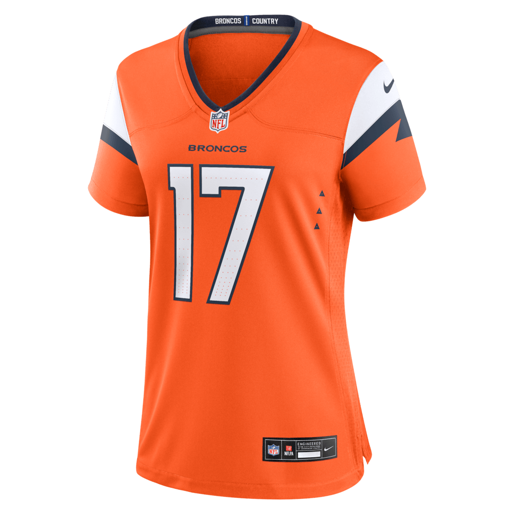 Lil'Jordan Humphrey 17 Denver Broncos Women's Team Game Jersey - Orange