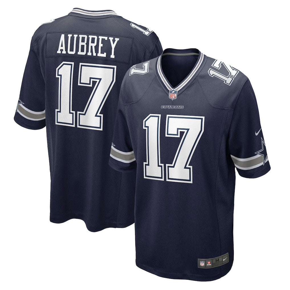 Brandon Aubrey 17 Dallas Cowboys Team Game Men Jersey - Navy