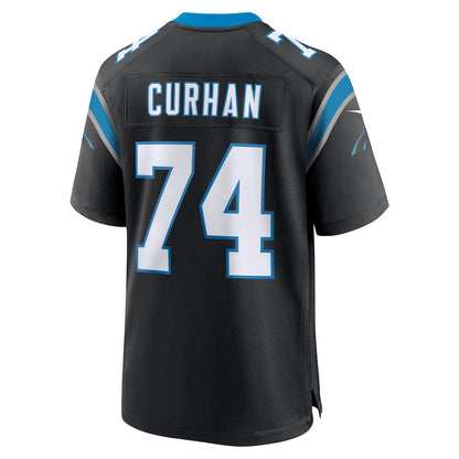 Jake Curhan 74 Carolina Panthers Team Game Men Jersey - Black