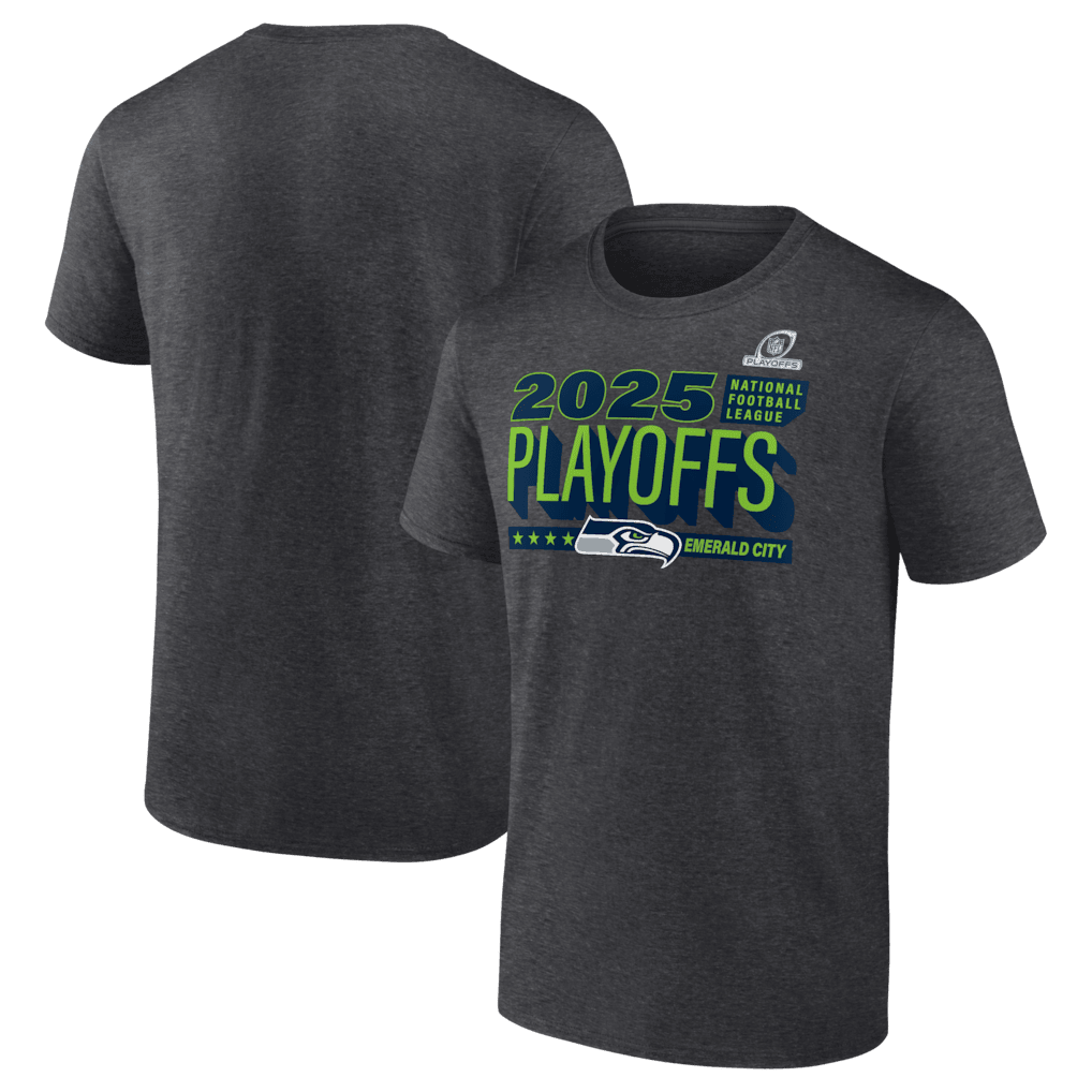 Seattle Seahawks 2025 NFL Playoffs Ready T-Shirt - Charcoal