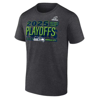 Seattle Seahawks 2025 NFL Playoffs Ready T-Shirt - Charcoal