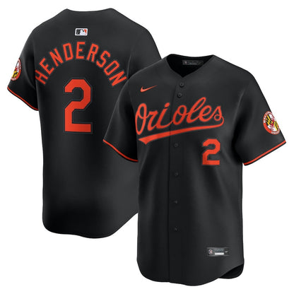 Gunnar Henderson 2 Baltimore Orioles Alternate Men Jersey - Black