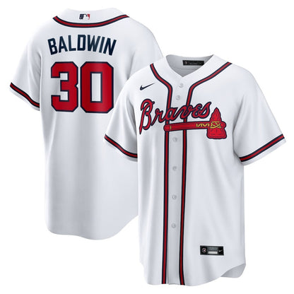 Drake Baldwin 30 Atlanta Braves Home Men Jersey - White