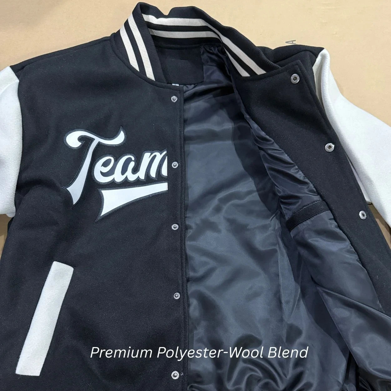 Chicago Bears Navy Varsity Jacket – Fully Embroidered Logos, Fan Edition