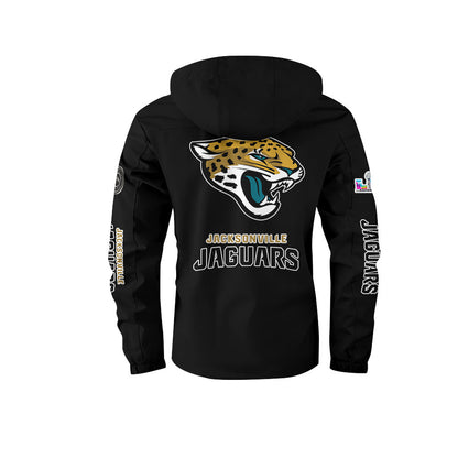 Jacksonville Jaguars 2026 Super Bowl LX Black Parka Coat – Printed Logos